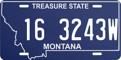 MT license plate 163243W