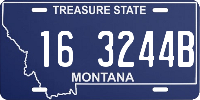 MT license plate 163244B