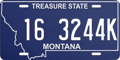 MT license plate 163244K