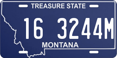 MT license plate 163244M