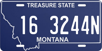 MT license plate 163244N