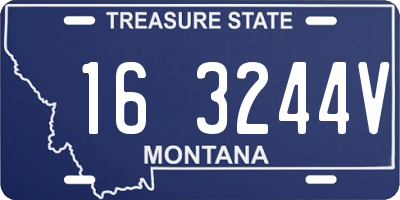 MT license plate 163244V