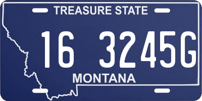 MT license plate 163245G