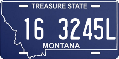 MT license plate 163245L