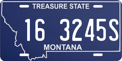 MT license plate 163245S