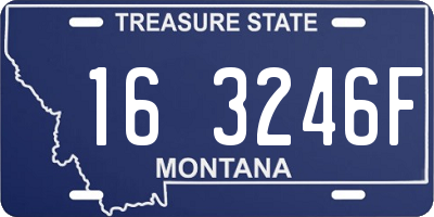 MT license plate 163246F