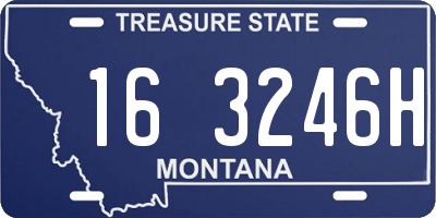 MT license plate 163246H