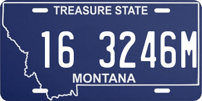 MT license plate 163246M