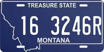 MT license plate 163246R