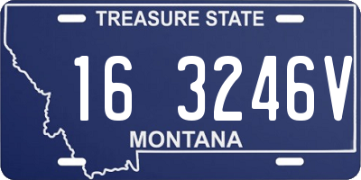 MT license plate 163246V