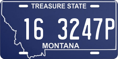 MT license plate 163247P