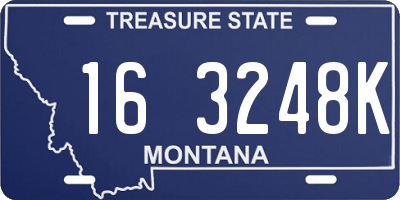 MT license plate 163248K