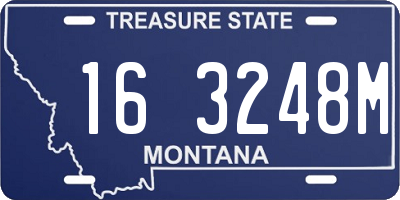 MT license plate 163248M