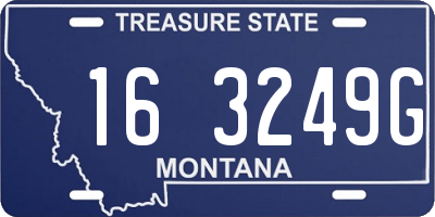 MT license plate 163249G