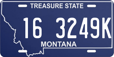 MT license plate 163249K