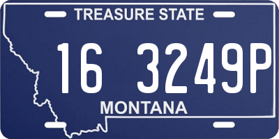 MT license plate 163249P