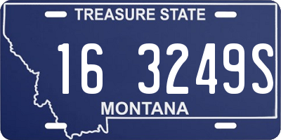 MT license plate 163249S
