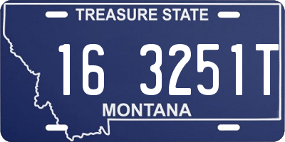 MT license plate 163251T