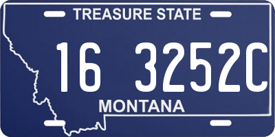 MT license plate 163252C