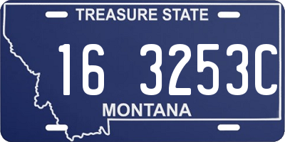 MT license plate 163253C