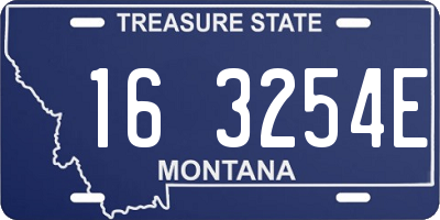 MT license plate 163254E