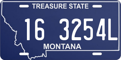 MT license plate 163254L