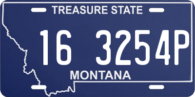 MT license plate 163254P