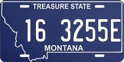 MT license plate 163255E