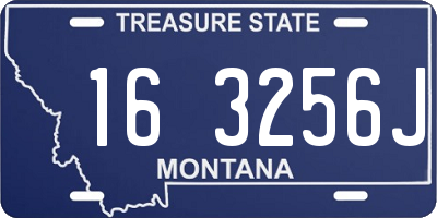 MT license plate 163256J