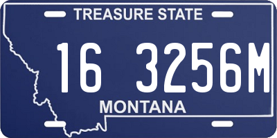 MT license plate 163256M