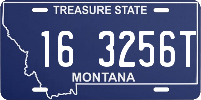 MT license plate 163256T