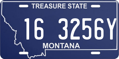 MT license plate 163256Y