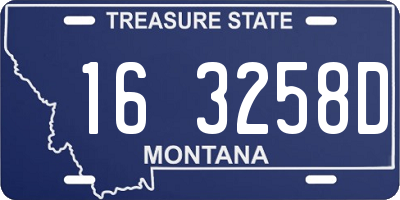 MT license plate 163258D