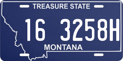 MT license plate 163258H