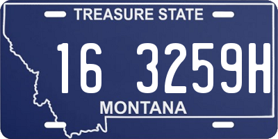 MT license plate 163259H