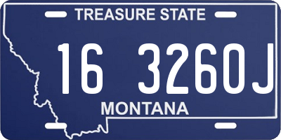 MT license plate 163260J