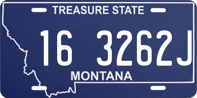 MT license plate 163262J