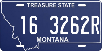 MT license plate 163262R
