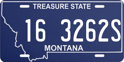 MT license plate 163262S