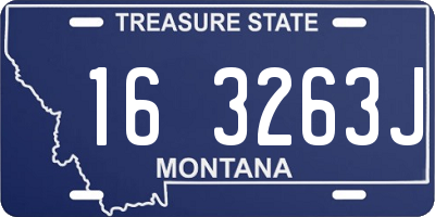 MT license plate 163263J