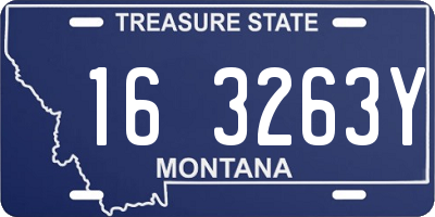 MT license plate 163263Y