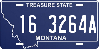 MT license plate 163264A