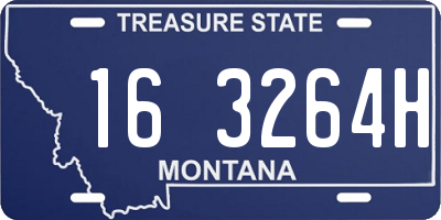 MT license plate 163264H
