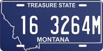 MT license plate 163264M