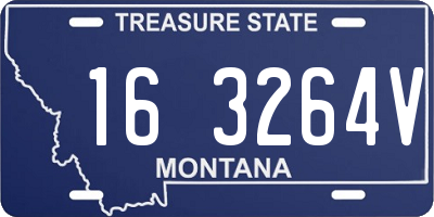 MT license plate 163264V