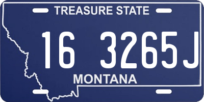 MT license plate 163265J