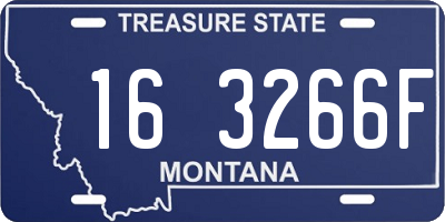 MT license plate 163266F