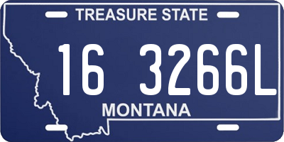 MT license plate 163266L