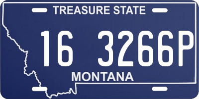 MT license plate 163266P