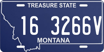 MT license plate 163266V